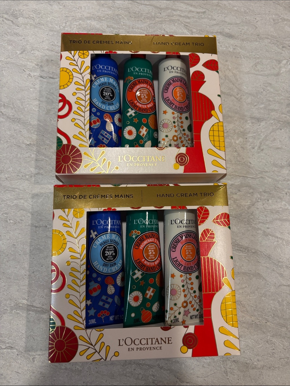L'Occitane Holiday Hand Cream Trio - Blue/Green/White